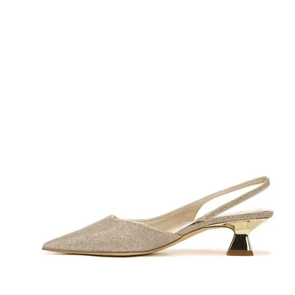 Franco Sarto Devin Slingback Pump In  Platinum Fabric (WIDE)