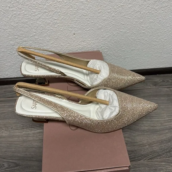 Franco Sarto Devin Slingback Pump In  Platinum Fabric (WIDE)