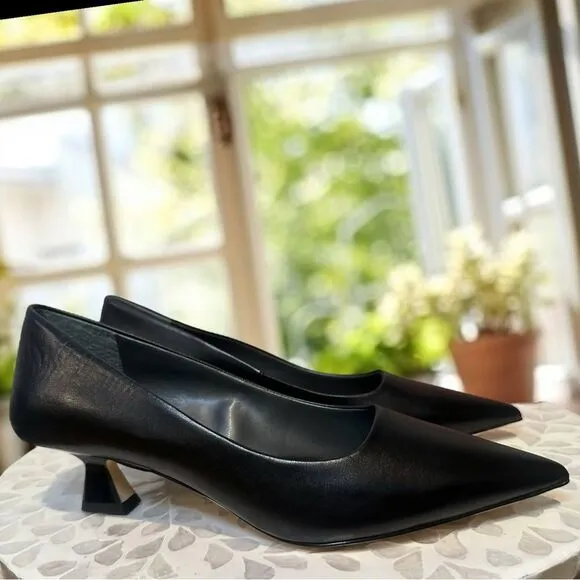Franco Sarto Diva Women’s Leather Kitten Heel Pumps