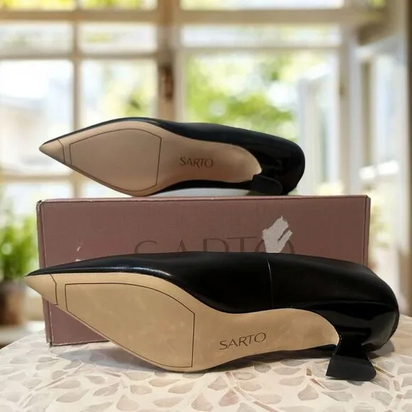 Franco Sarto Diva Women’s Leather Kitten Heel Pumps