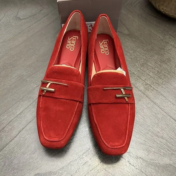 FRANCO SARTO Petola Loafers Women's Shoes In Deep Red
