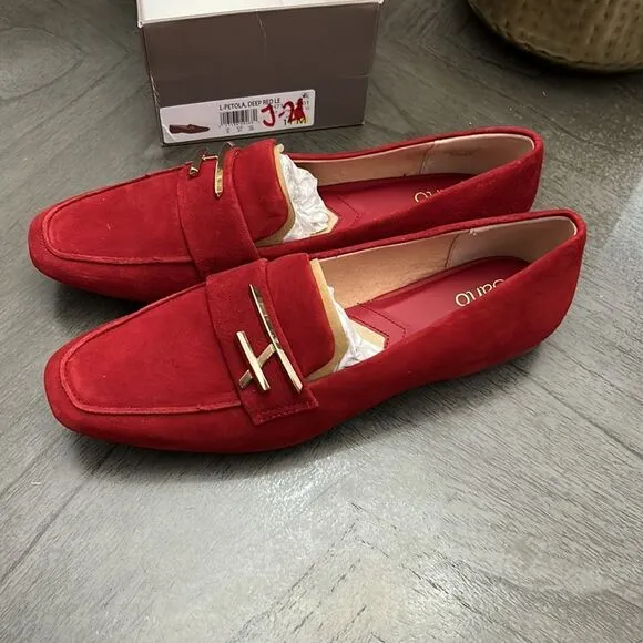 FRANCO SARTO Petola Loafers Women's Shoes In Deep Red