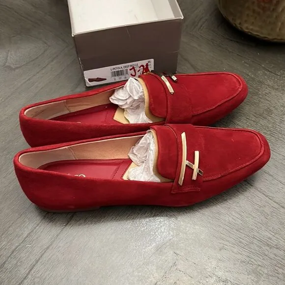 FRANCO SARTO Petola Loafers Women's Shoes In Deep Red