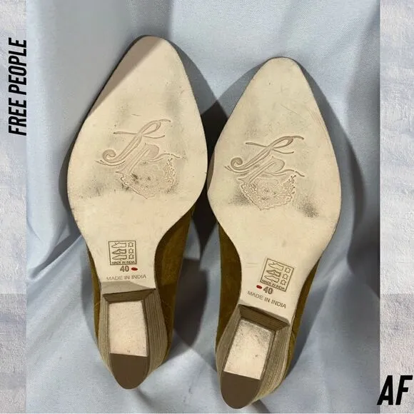FREE PEOPLE NEW FRONTIER WESTERN MULES IN CAMEL TAN NEW SIZE 40