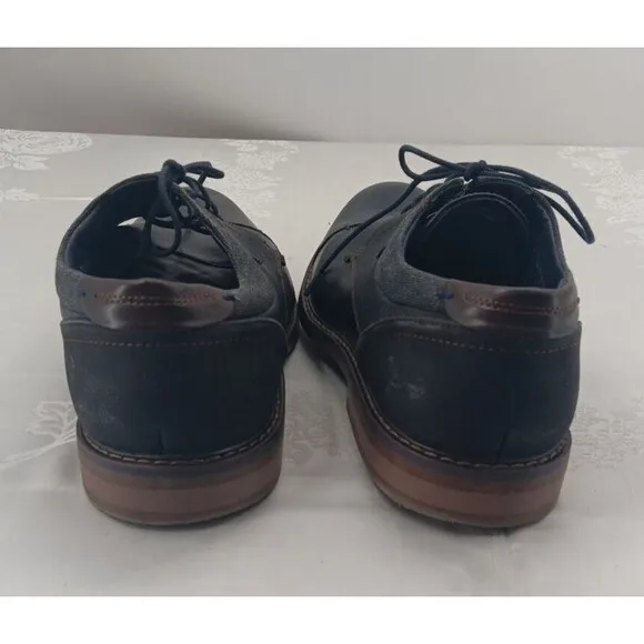 Freeman Shoes Men’s Size 12M  Black Cap Toe Hudson F220009 Memory Foam Derby