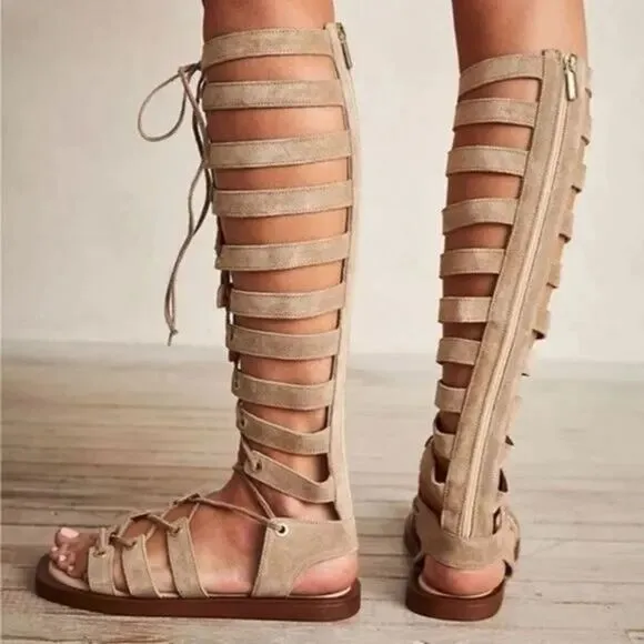 Free People Sun Chaser Tall Gladiator Sandals US 10