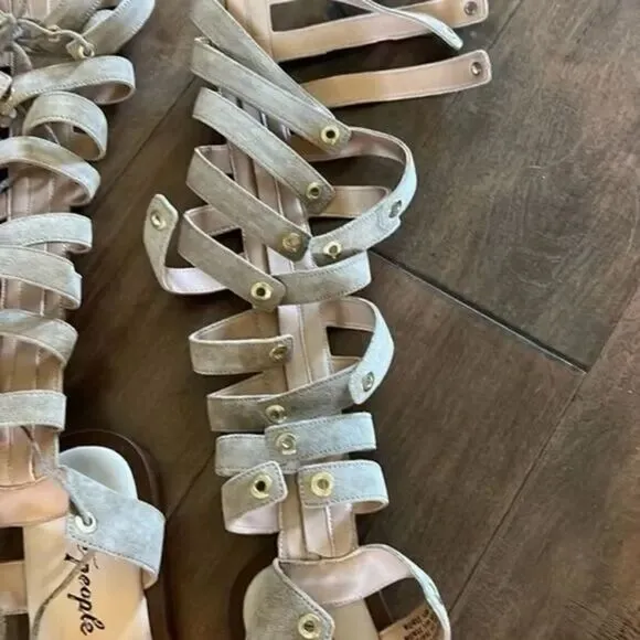 Free People Sun Chaser Tall Gladiator Sandals US 10