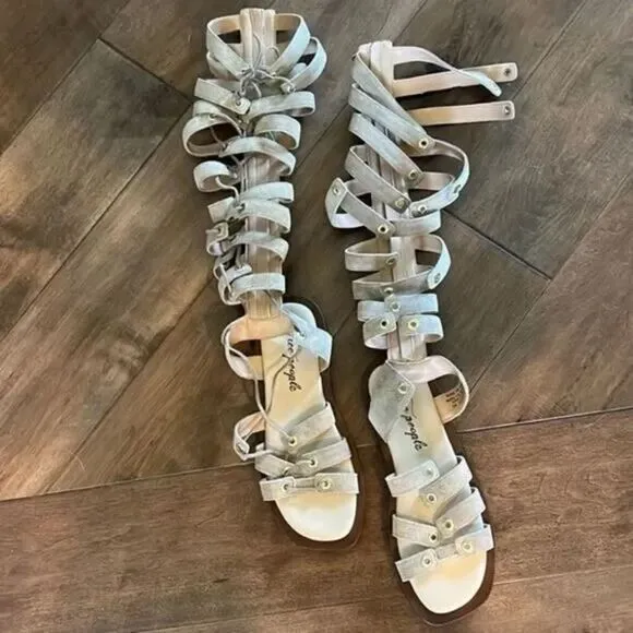 Free People Sun Chaser Tall Gladiator Sandals US 10