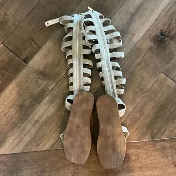 Free People Sun Chaser Tall Gladiator Sandals US 10
