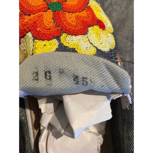 Frida Kahlo Hand Stitched Slip On Tennis Shoes Size 9