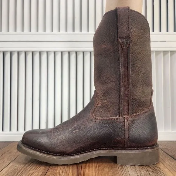 Georgia Boot 10.75&quot; Wellington Carbo-Tec Roper Farm Ranch Boots Mens Sz 9W Wide