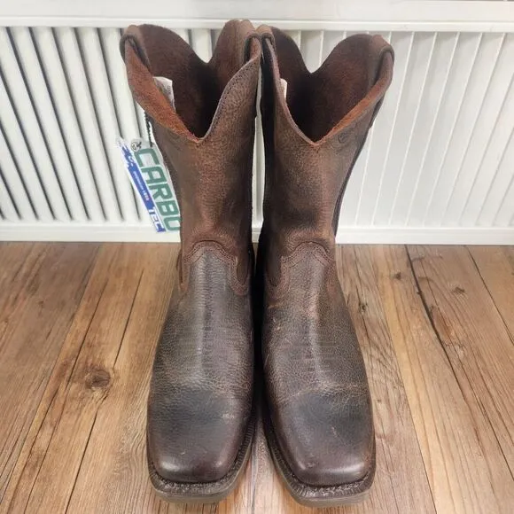 Georgia Boot 10.75&quot; Wellington Carbo-Tec Roper Farm Ranch Boots Mens Sz 9W Wide