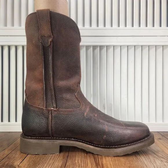 Georgia Boot 10.75&quot; Wellington Carbo-Tec Roper Farm Ranch Boots Mens Sz 9W Wide