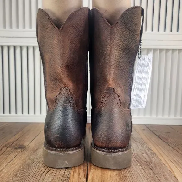 Georgia Boot 10.75&quot; Wellington Carbo-Tec Roper Farm Ranch Boots Mens Sz 9W Wide