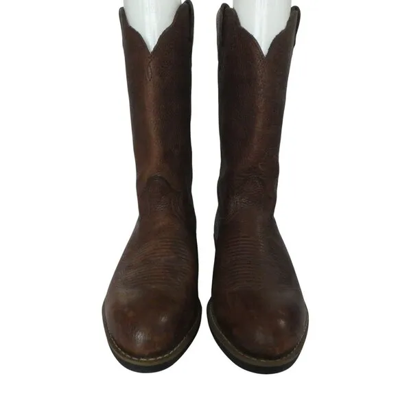 Georgia Boot Oiled Walnut Leather 12 inch Wellington Western Boots Mens 9.5 Wide