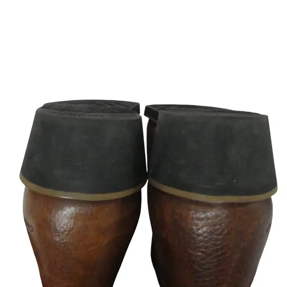 Georgia Boot Oiled Walnut Leather 12 inch Wellington Western Boots Mens 9.5 Wide