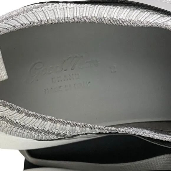 Good Man BrandKnit Trainers Gray Sneaker Shirts Size 12 Made in Italy MSRP $298