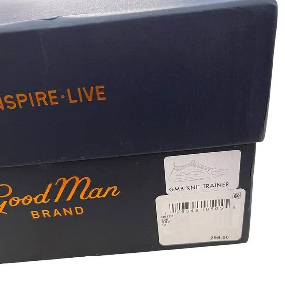 Good Man BrandKnit Trainers Gray Sneaker Shirts Size 12 Made in Italy MSRP $298