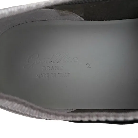 Good Man BrandKnit Trainers Gray Sneaker Shirts Size 12 Made in Italy MSRP $298