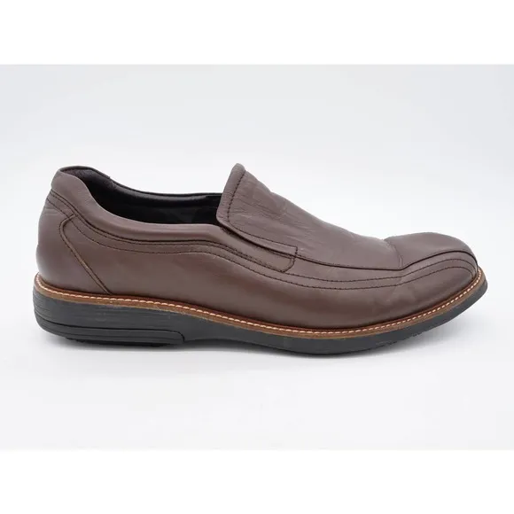Gravity Defyer Loafers Mens 15 Brown Leather Pain Relief Comfort Dress Shoes