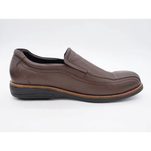 Gravity Defyer Loafers Mens 15 Brown Leather Pain Relief Comfort Dress Shoes
