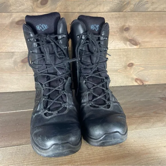 Haix black Eagle mens size 10.5 wide shoes black leather tactical boots