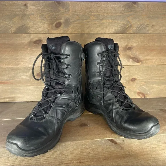 Haix black Eagle mens size 10.5 wide shoes black leather tactical boots
