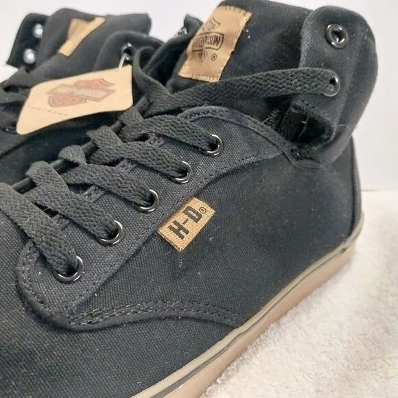 Harley Davidson Wrenford BlackCanvass Shoes Size 13 #B033