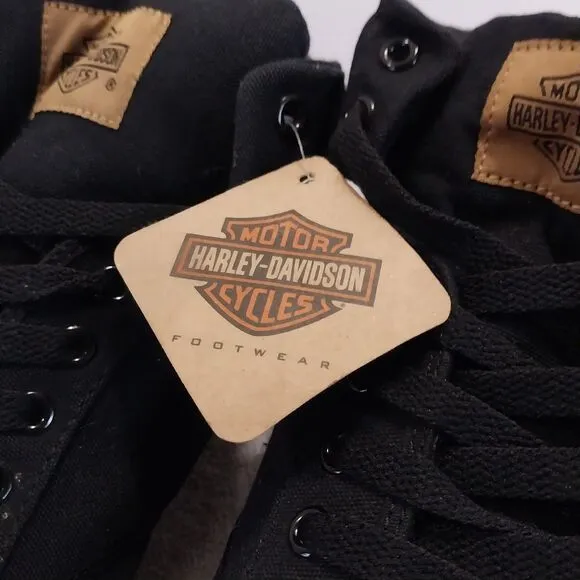 Harley Davidson Wrenford BlackCanvass Shoes Size 13 #B033