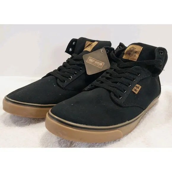 Harley Davidson Wrenford BlackCanvass Shoes Size 13 #B033