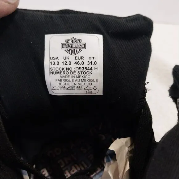 Harley Davidson Wrenford BlackCanvass Shoes Size 13 #B033