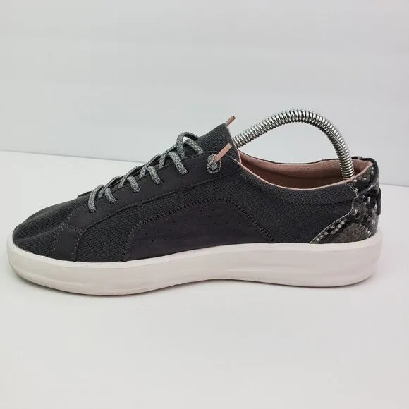 Hey Dude Karina Womens Size 10 Jet Black Slip On Comfort Loafer Sneaker Shoes