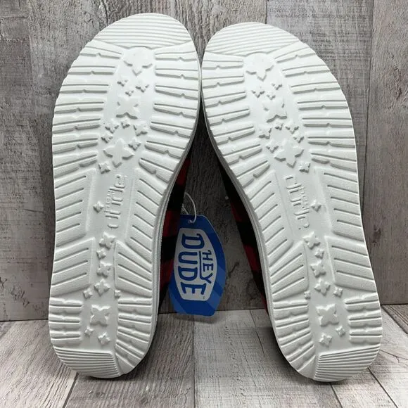 Hey Dude Wendy Youth 4 Ugly Sweater Christmas Slip On Loafer Shoe Comfort White