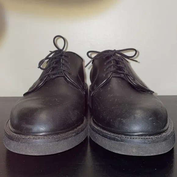 Hitchcock Black Leather Oxfords.  Size 9.5. 5E.  Wide Shoes for Men.