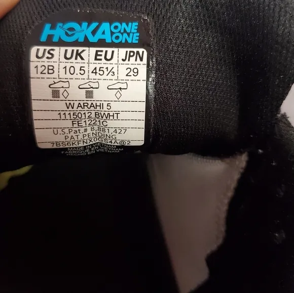 Hoka arahi 5 size 12