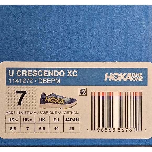 HOKA Crescendo XC Size 7 Men / 8.5 Women Cross Country Spikes Running  Shoes
