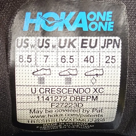 HOKA Crescendo XC Size 7 Men / 8.5 Women Cross Country Spikes Running  Shoes