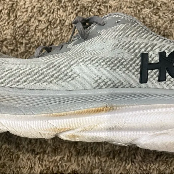 Hoka Men’s Clifton 9 Sneakers Shoes Size 15 Wide Gray