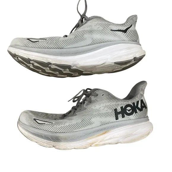 Hoka Men’s Clifton 9 Sneakers Shoes Size 15 Wide Gray