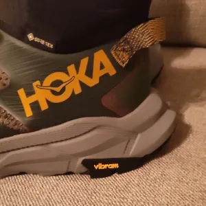 Hoka One Black Athletic Shoes with Textured Mesh Upper