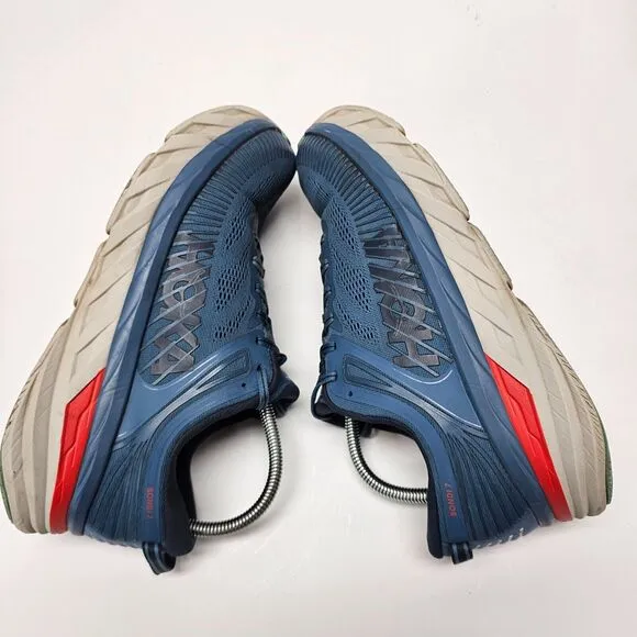 Hoka One One Bondi 7 Mens Size 11 Blue Gray Running Shoes Sneakers 1110518 RTOS