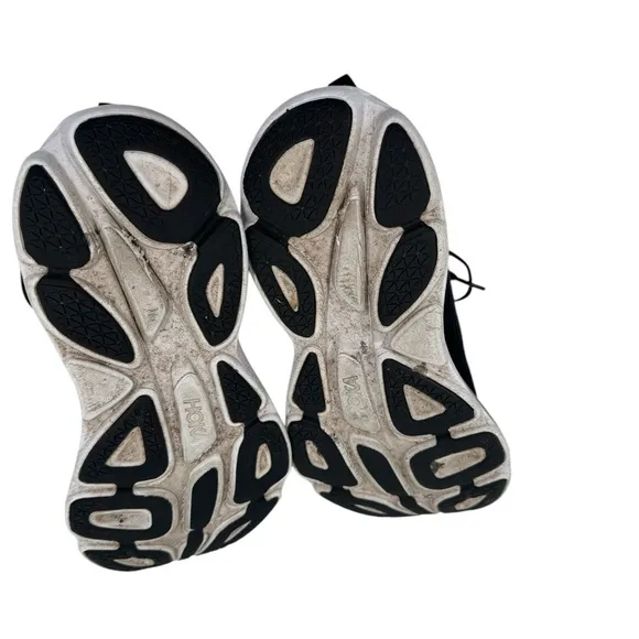 Hoka One One Bondi 8 Athletic Running Sneaker Shoes Black White Size 9 B