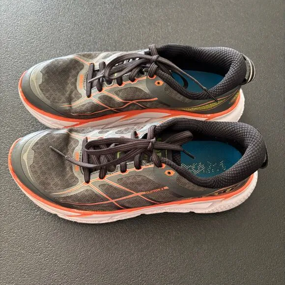 Hoka One One Clifton 2 Women's 8.5 Gray Comfort Running Walking Athletic Shoes