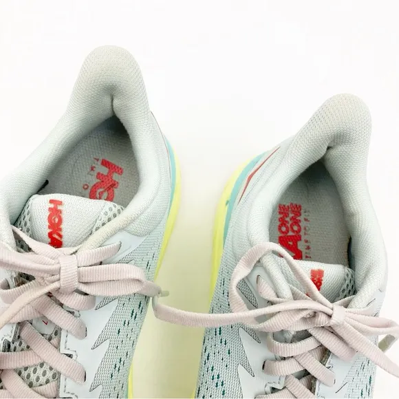 Hoka One One Clifton 7 Running Shoes Sneakers Morning Mist Hot Coral