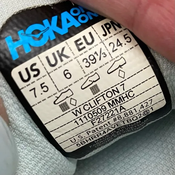 Hoka One One Clifton 7 Running Shoes Sneakers Morning Mist Hot Coral
