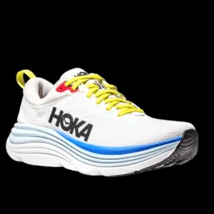 Hoka One One Gaviota 5 Running Mens Size 11.5 Wide (2E) White Blue Yellow