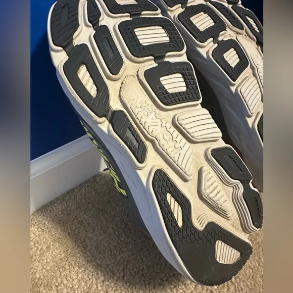Hoka One One M Bondi 7 Wide Mens Size 10 2E Gray Running Shoes (1110530 TCHL)