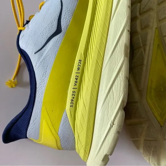 Hoka One One Mach 4 Running Walking Sneaker Shoes Yellow and Blue Size 12.5D