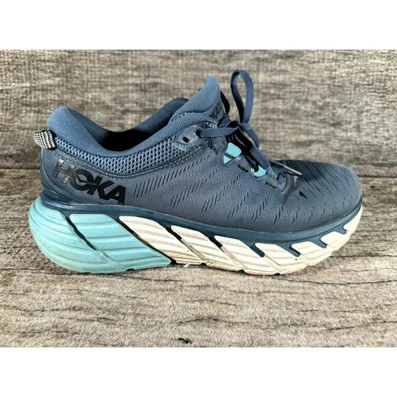 Hoka One One Men's Size 8.5 Gaviota 3 Blue Running Shoes Sneakers 1113520