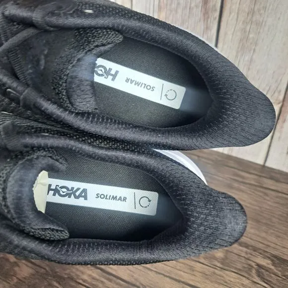 Hoka One One Solimar Running Shoes Men's Wide Sz 12 W (2E) Black White (VGC)